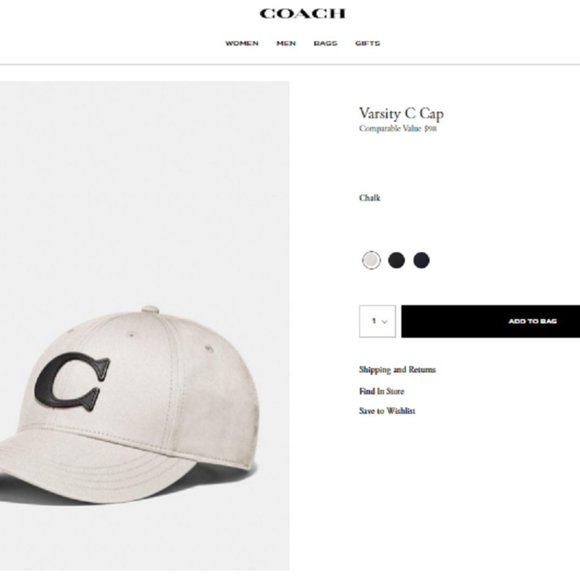 $78 *NEW* COACH Varsity C Cap Color - Picture 3 of 3